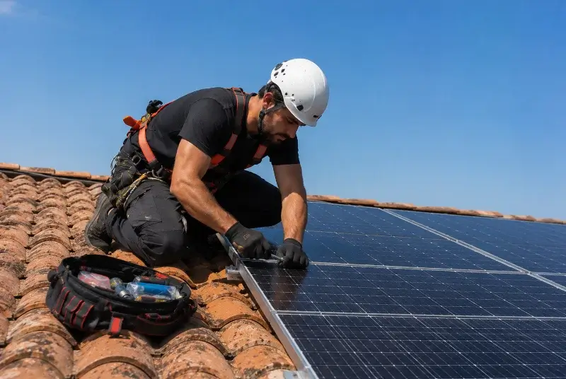 Maintenance et monitoring de panneaux solaires à Roaix